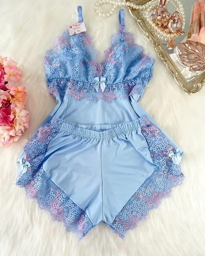 Luxo azul bebê e rosa