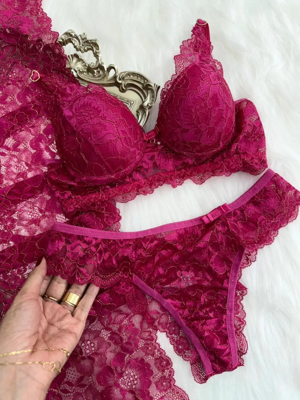 Fios de ouro pink
